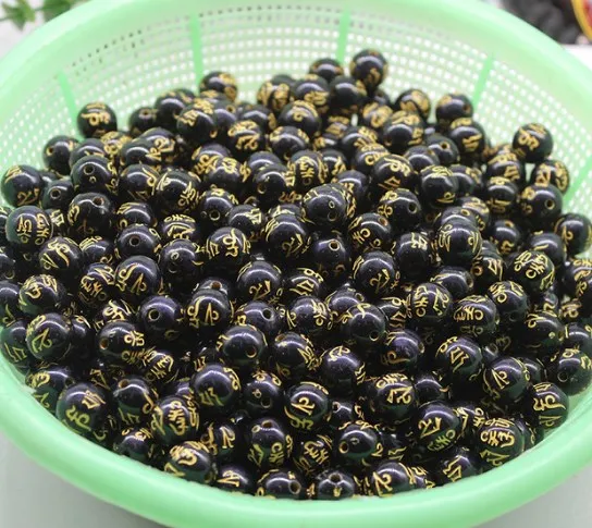 

50pcs/lot Diy Beads Accessories black six word Spacer Loose Beads For Jewelry Making pendant