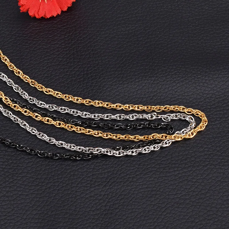 Ожерелье из веревки с о-образной цепью 2 мм нержавеющей стали 304 очаровательное