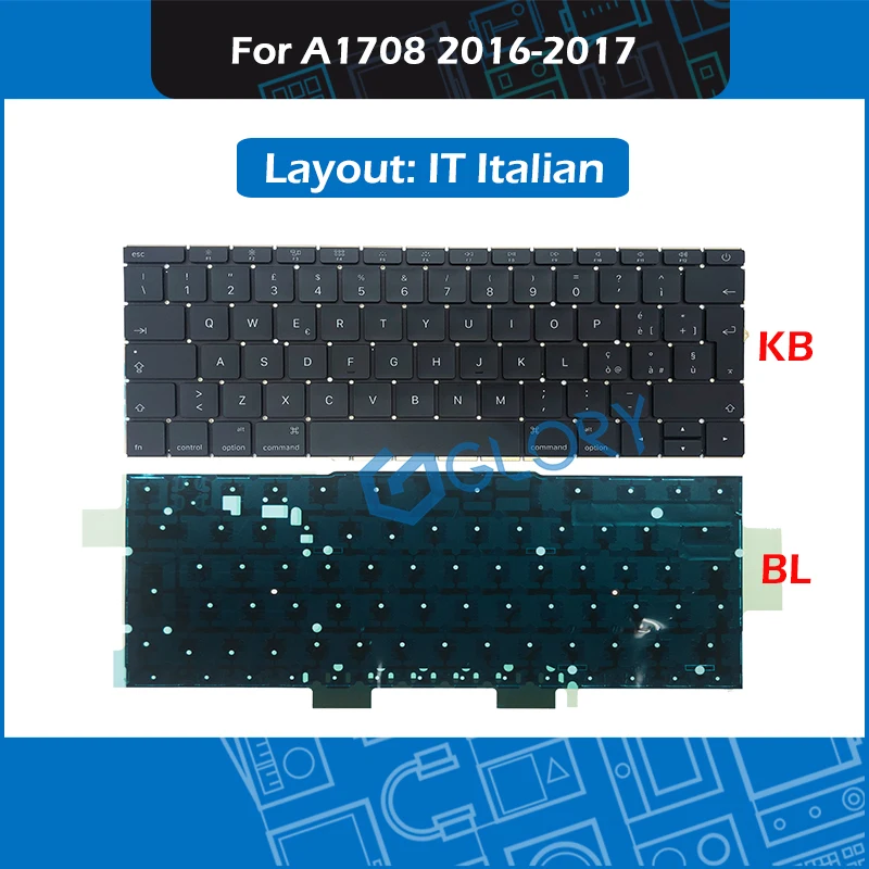 Новая клавиатура A1708 Итальянский стандарт для Macbook Pro retina 13 &quotLate 2016 Mid 2017 IT