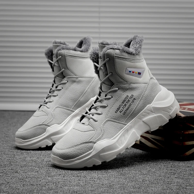 

Men Boots 2020 Winter Shoes For Men Warm Snow Boots Mid-calf Men Shoes Thick Plush Winter Boots For -40 degrees Men Cotton Shoes