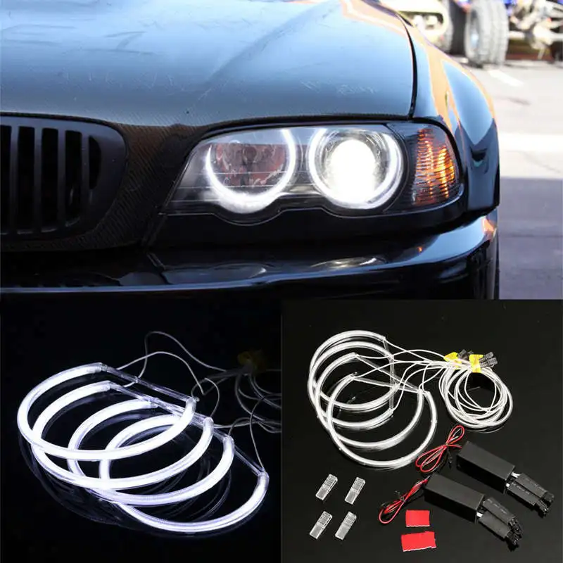4x Ccfl ангельский глаз Halo Led Ring светильник White без проектора для Bmw E46 3 серии