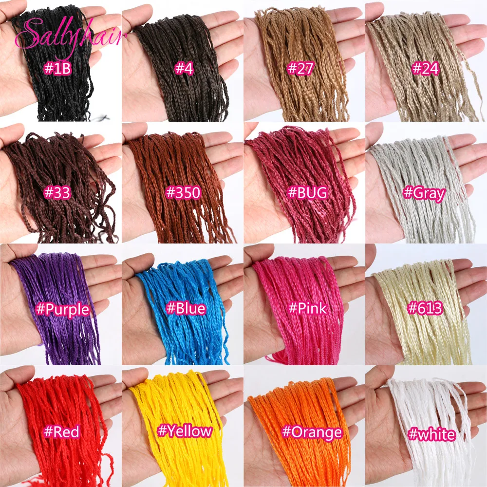 Sallyhair, Zizi, косички, вязанные крючком, коробка, косички, цветные синтетические волосы для наращивания, жук, серый блонд, вязанные волосы, 48 прядей/упаковка