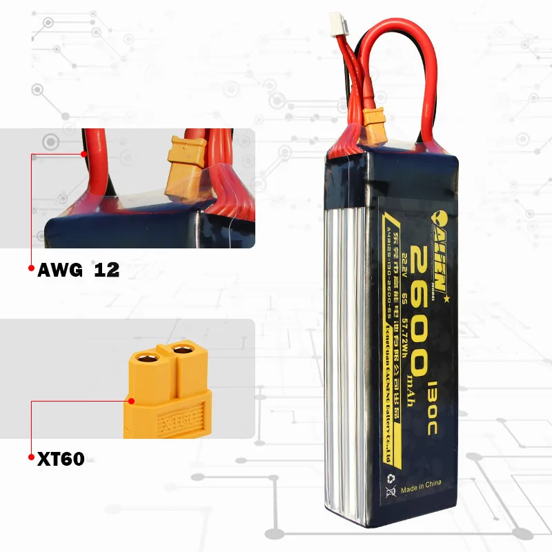 Аккумулятор Lipo 2600 мА · ч 4S в 7 4 В 11 1 14 8 22 2 XT60 разъем для FPV гоночного дрона