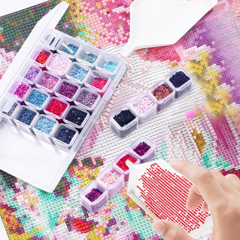 

5D Diamond Painting Tools and Accessories Kits Diamond Embroidery Storage Box Mosaic Glue Pen Kit for Diamond Art DIY Craft