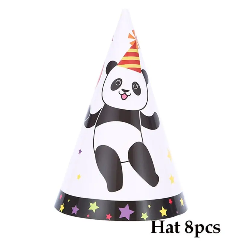 Вечерние одноразовые тарелки в форме панды декорации на день рождения для