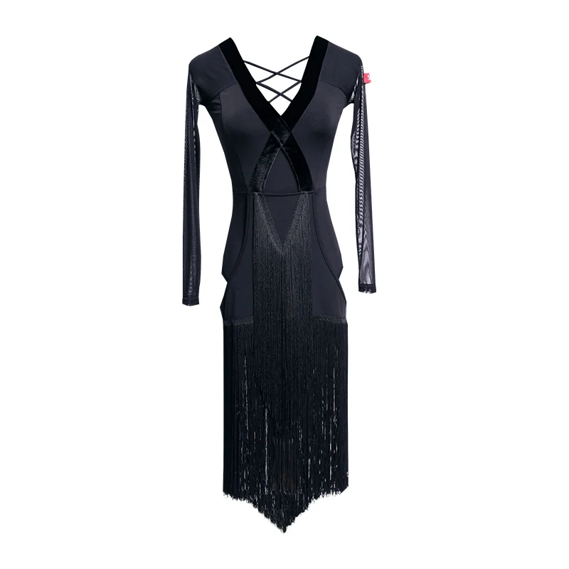 

Sexy Latin Dance Dress Women Fringe Dresses For Tango Salsa Cha Cha Samba Rumba Practice Wear Ballroom Dancing Clothes DC2830