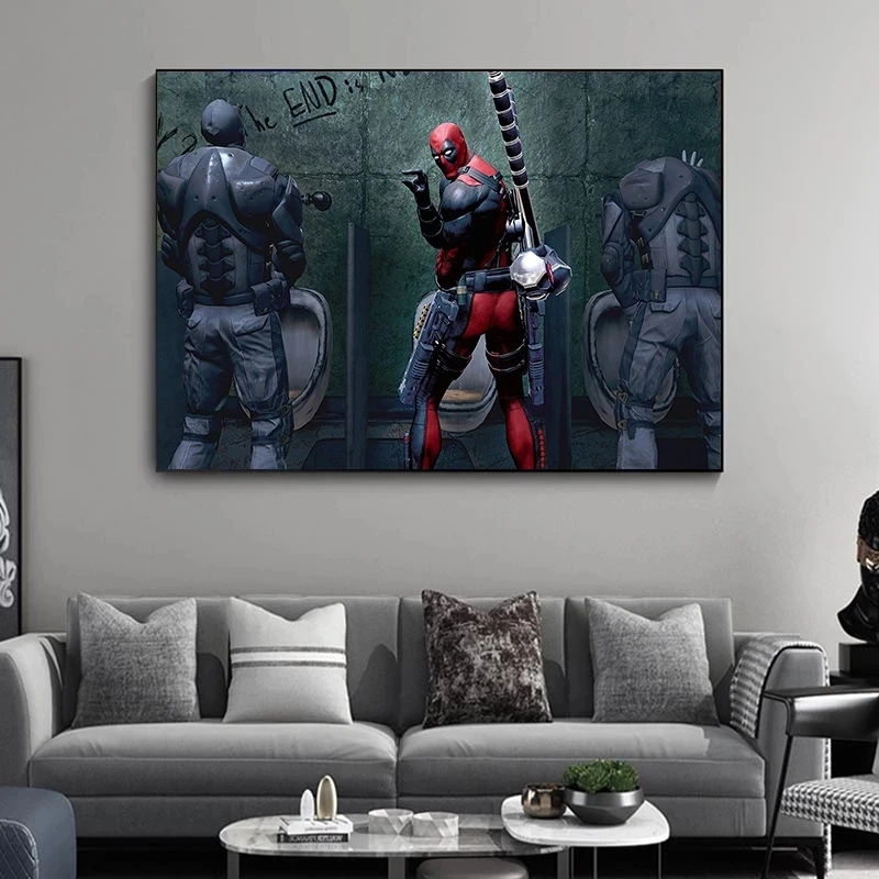 

Canvas HD Deadpool Prints Marvel Painting Wall Avengers Art Poster Modern Superhero Home Decor Modular Pictures For Living Room