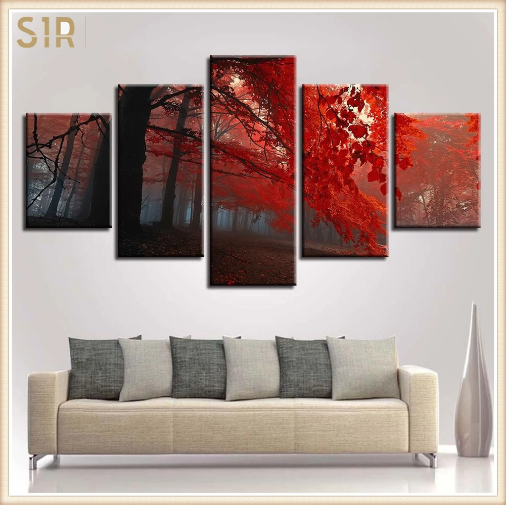 

Home decor Poster Print Canvas Painting Picture Home Decor Modern 5 Pieces Pictures Wall Art for Living Room Scenery