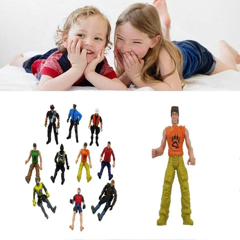 

4pcs Villain Simulation Military Soldier Toy Action Figure Figurine Model Toys Special Forces Doll Kids Xmas Birthday Gifts