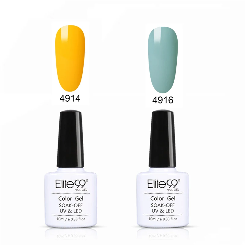 Elite99 10 мл Макарон Гель 4 шт./компл. лак для ногтей гель uv Vernis Гель-лак удаляющийся замачиванием Гель-лак для ногтей для укрепления Led Лак для ногтей искусства - Цвет: C014