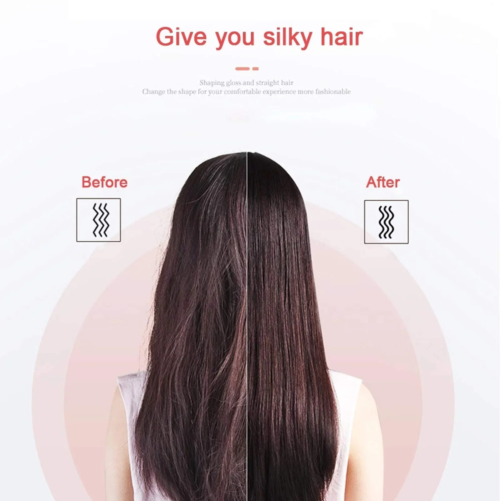 

Hair Straightener Professional Temperature Adjustment Ionic Brush Straighteners Quick heating Hot Comb Curling Iron Hair Curler