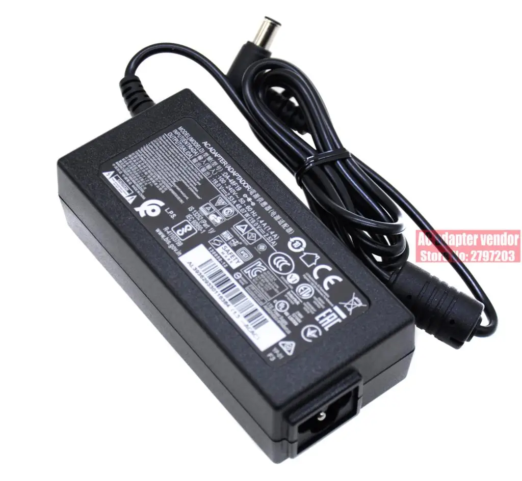 Блок питания оригинальный для LG 32mb25vq-B/C-L 19V 2.53A с адаптером питания и кабелем зарядки DA-48F19 LCAP35.