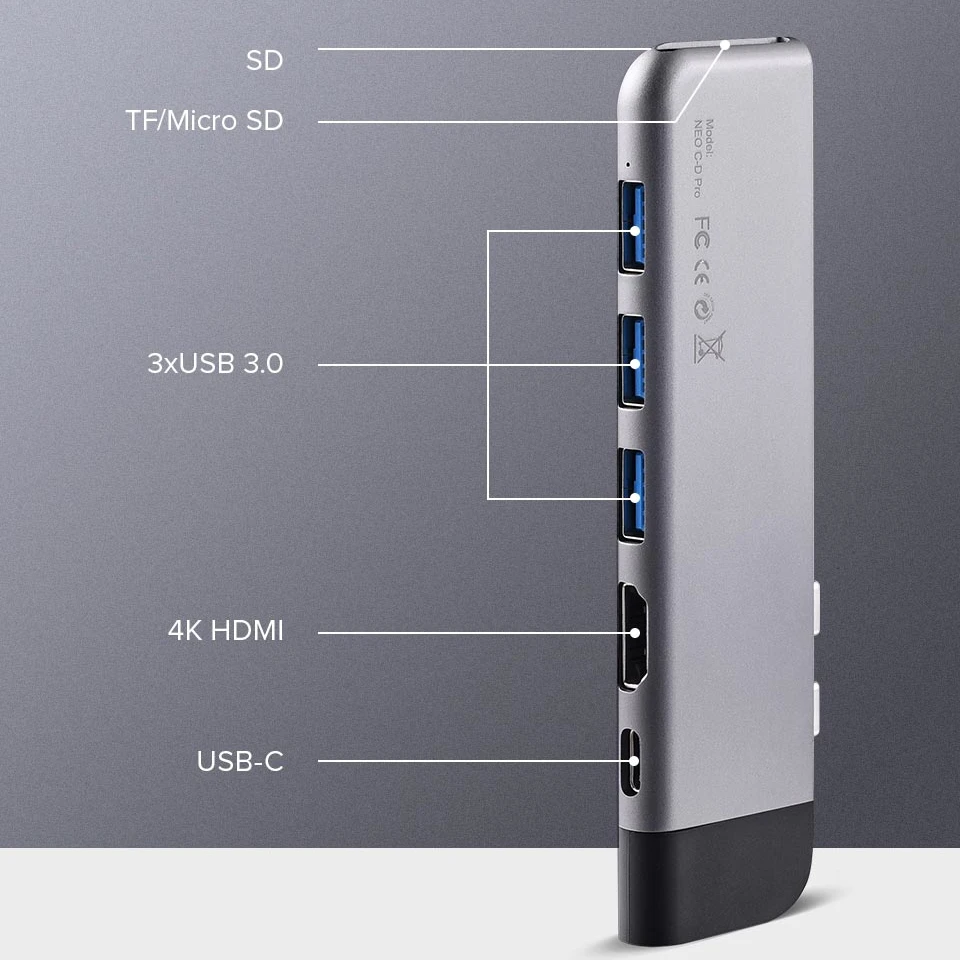 MINIX NEO C D Pro 4k 60 Гц с 3 портами (стандарт 0 4K HDMI совместимых Gigabit Ethernet LAN Карта SD/Micro SD Card