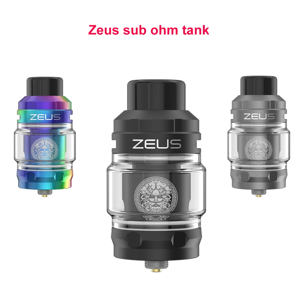 

Vape New Zeus Sub Ohm Tank Atomizer 3.5ml/5ml Capacity 810 Drip Tip Mesh Z1 Coil 0.4/0.2ohm Electronic Cigarette Atomizer Vape