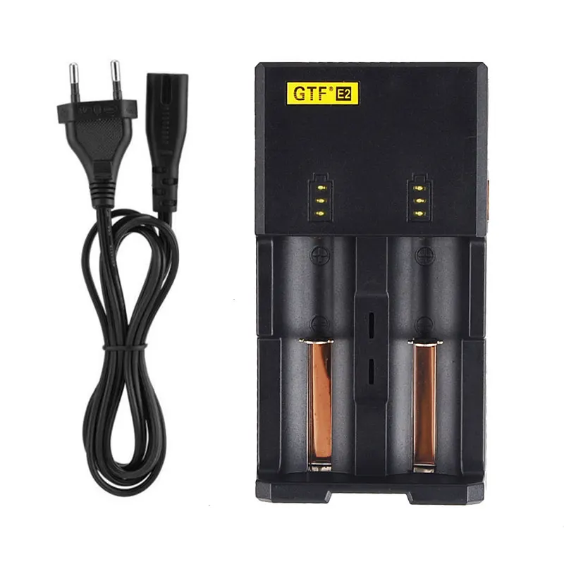 EU plug GTF ЕС штепсель зарядного устройства для 18650 26650 21700 AA AAA 18350 V/3,7 V/3,2 V/1,2 V/1,5 V литиевая NiMH Ni-Cd батарея - Цвет: EU plug