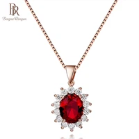 bague ringen elegant rose gold color necklace for women fashion jewelry luxury oval created ruby princess wedding wholesale