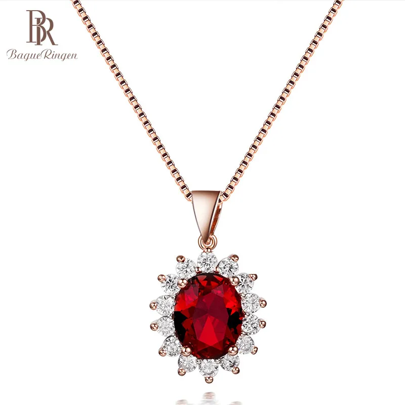 Женское ожерелье с рубинами Bague Ringen элегантное свадебное ювелирное изделие цвета