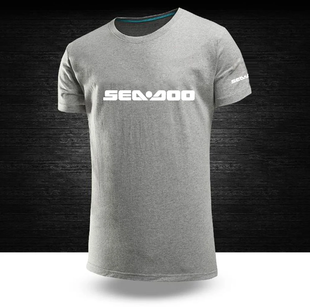 

2021 Summer Men's Sea Doo Seadoo Moto Sport T-shirts Short Sleeves Round Neck Leisure Breathable Casual Man T Shirts