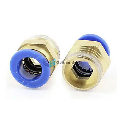 

10 шт. PC12-04 трубки до 1/2BSP нить пуш-ап в быстродействующая Муфта Арматура 12 мм