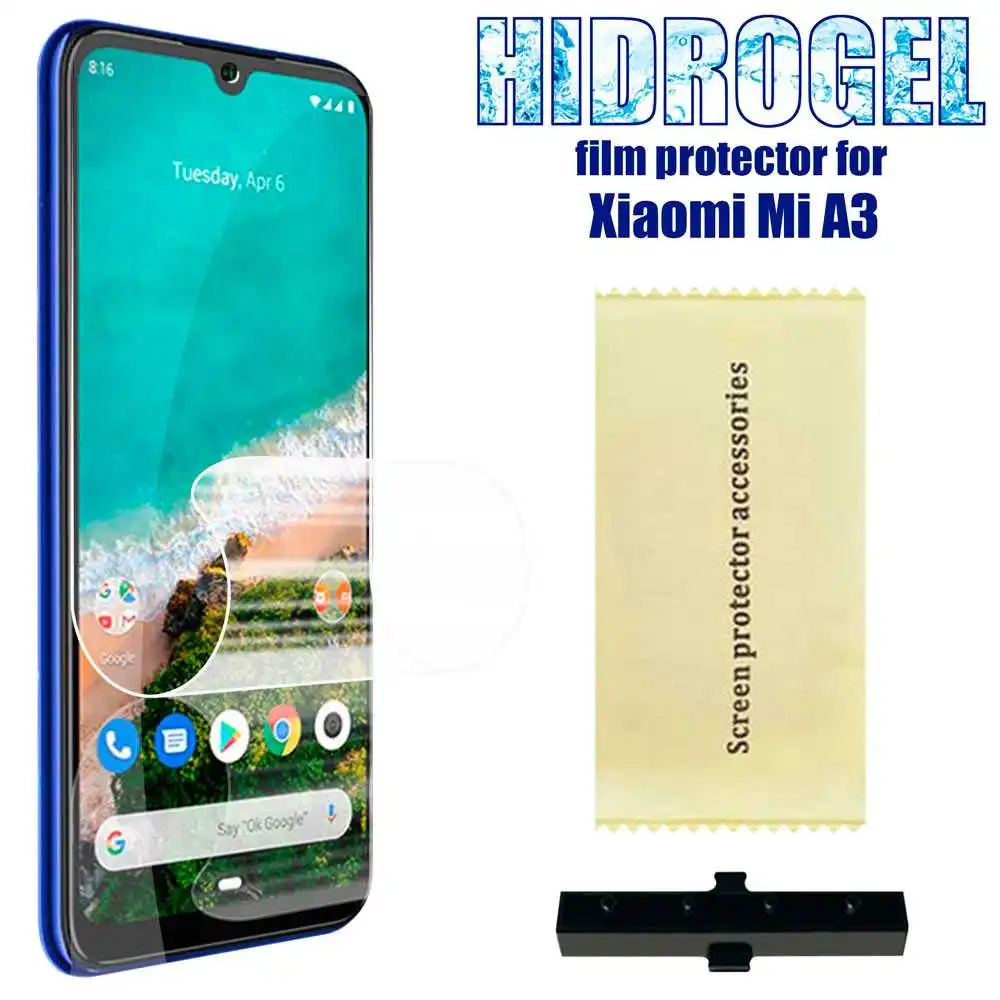 Защитная пленка для экрана из ТПУ Гидрогелевая гибкая Xiaomi Mi A3 полное покрытие