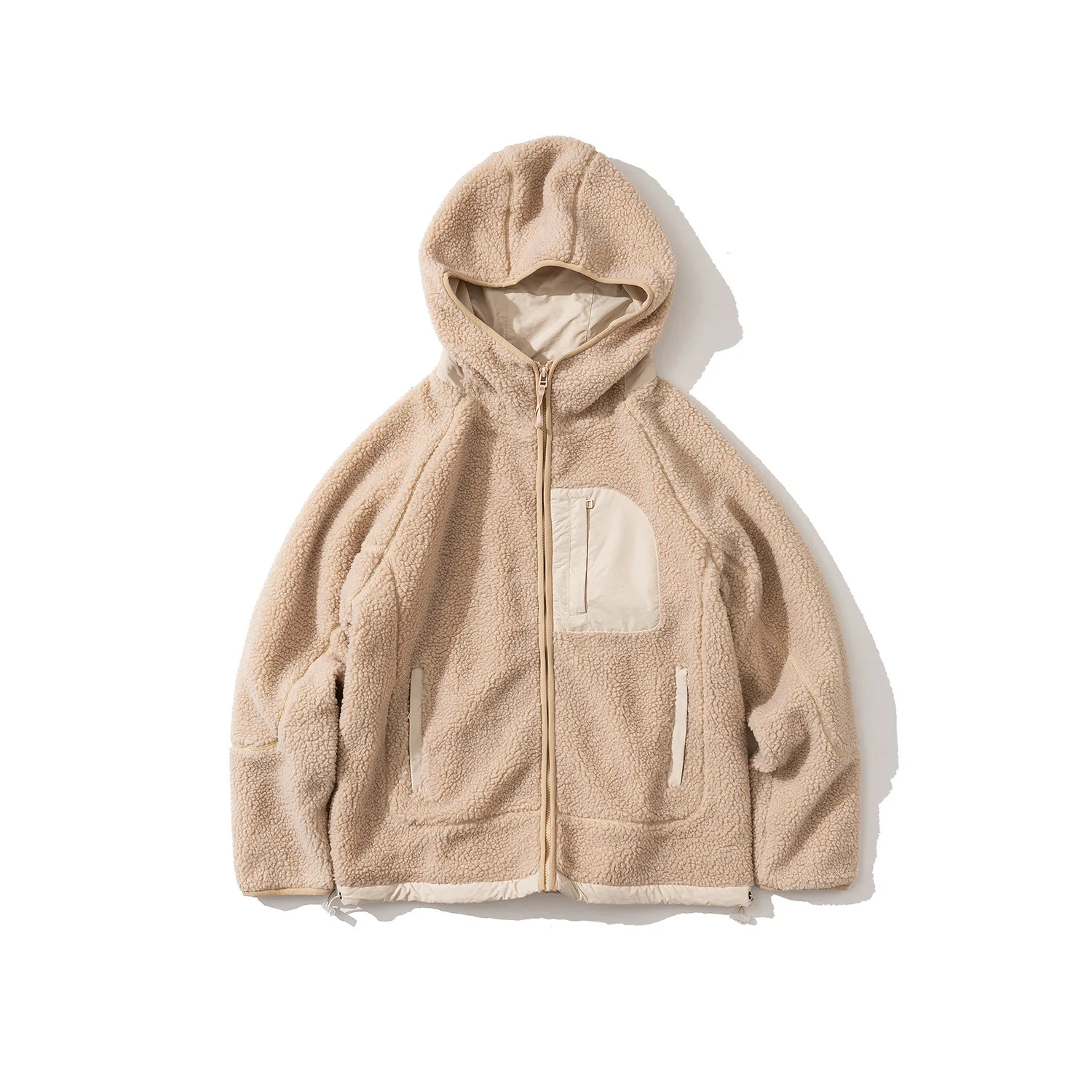 

Autumn Winter Thick Warm Cotton Padded Jackets Men and Women Casual Loose Hooded Outerwear Lamb Wool Coats Fashion Couple Tops