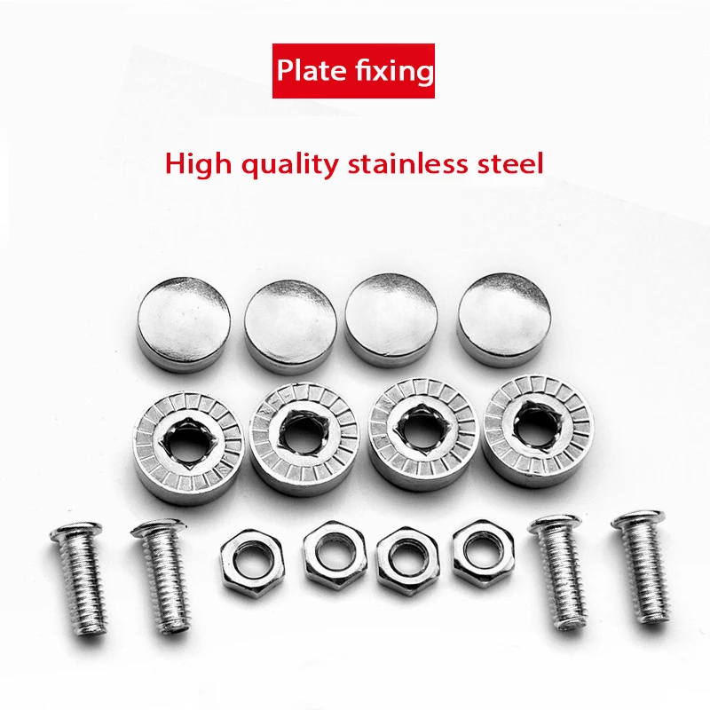 16X Car number License Plate Bolts bolt Frame Chrome Screws for Ford Transit Ranger Mustang Ka Fusion Focus F-150 | Автомобили и