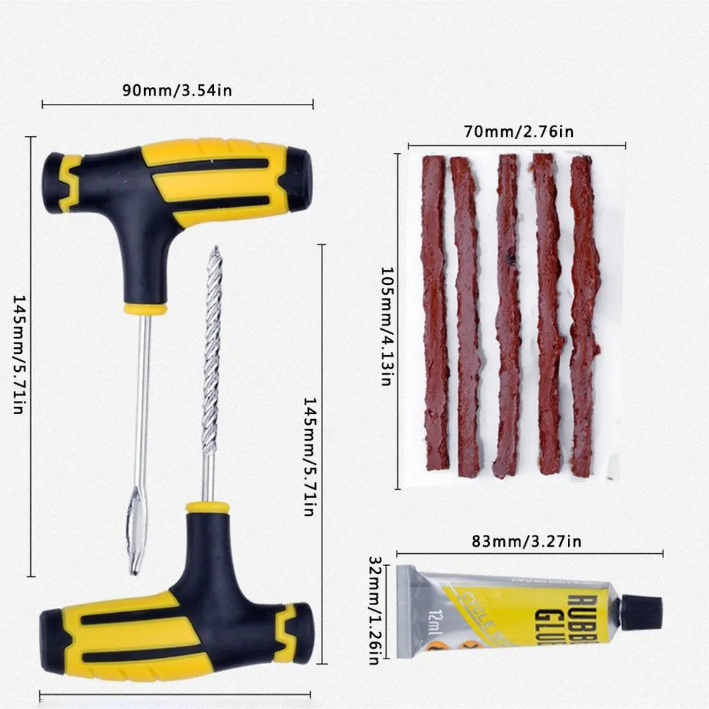 Набор для ремонта автомобильных шин портативный компактный с быстроклеевой