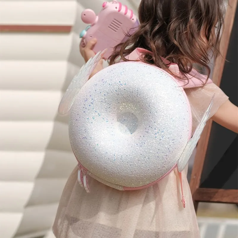 Детские школьные ранцы, милый Радужный Детский рюкзак на плечо для детского сада с пончиками для девочек и мальчиков, водонепроницаемые шко...