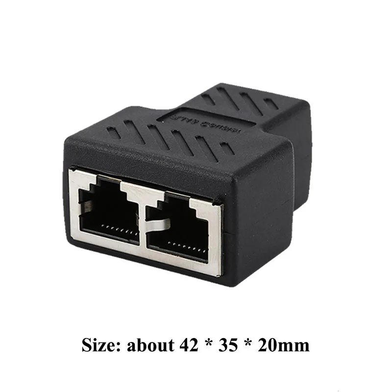 Сетевой адаптер RJ45 LAN Ethernet 1-2 канала разветвитель разъем муфта для компьютера ITV