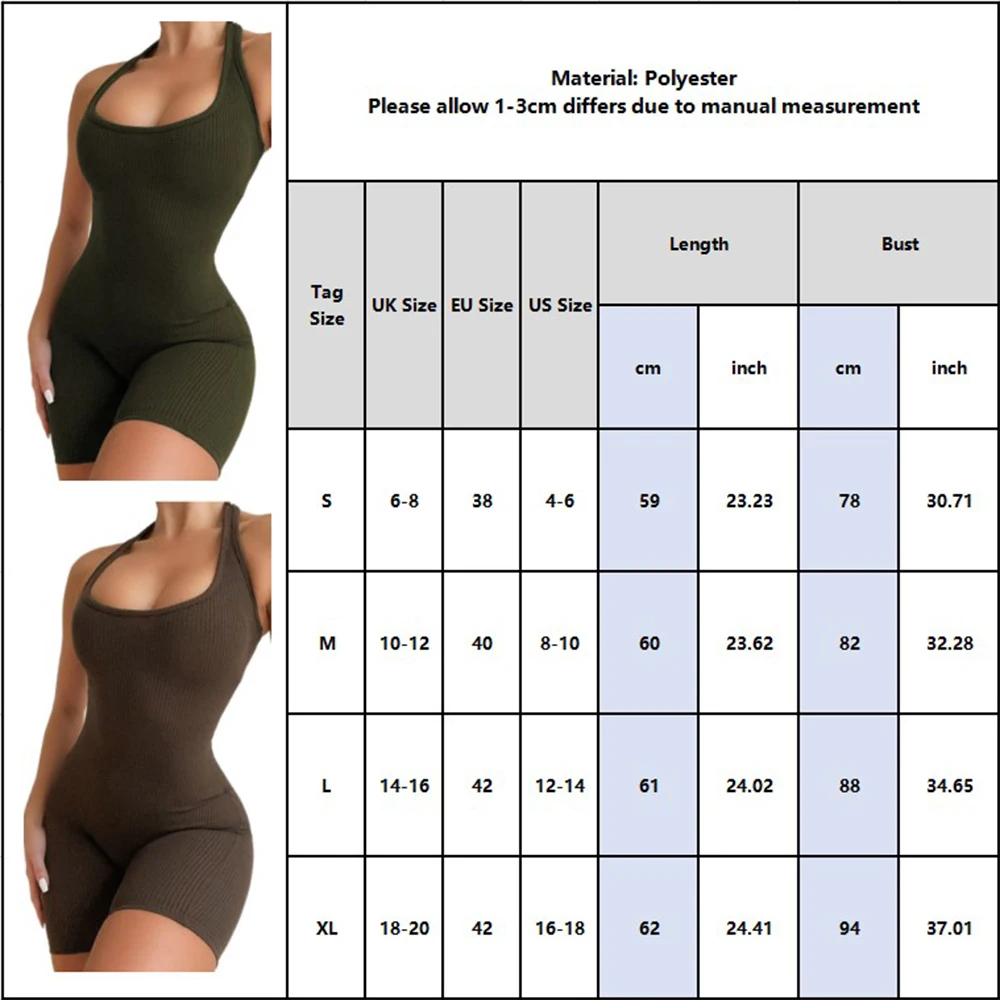 

Ladies Sexy Halter Short Jumpsuits Bodysuit Summer Bodycon Rompers Party Club Wear Ribbed Knitted Sleeveless Playsuits Women D30