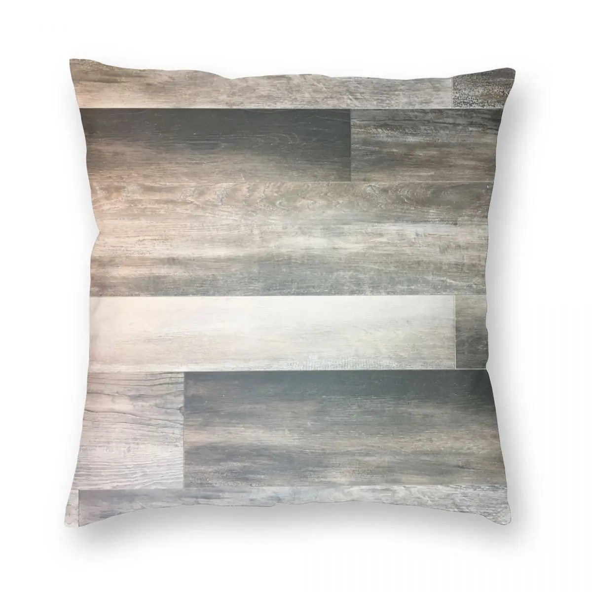

Minimalist Western Country Grey Barn Wood Square Pillowcase Polyester Linen Velvet Zip Decorative Pillow Case Sofa Cushion Cover