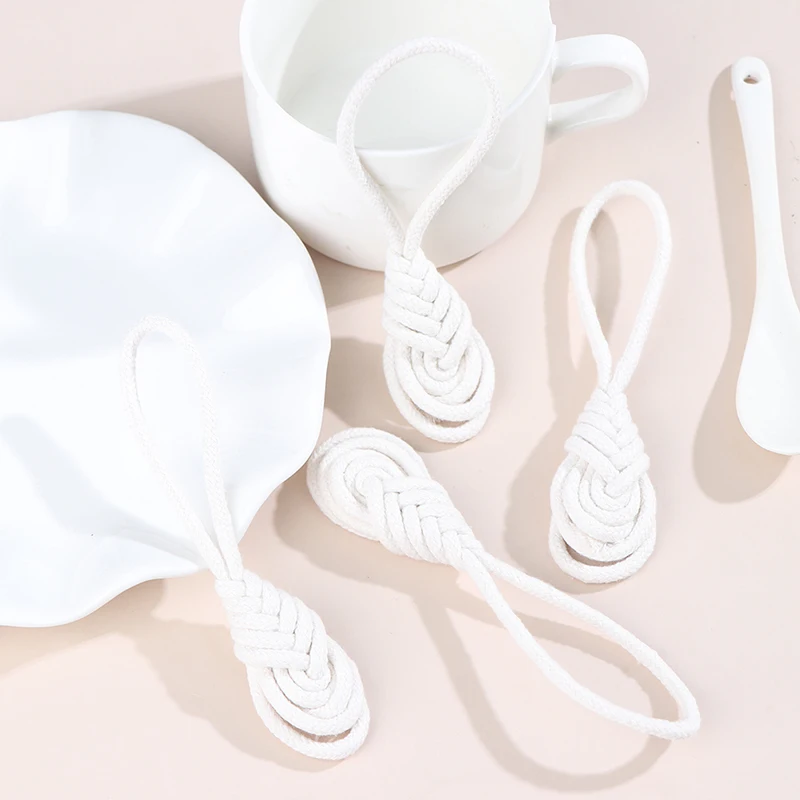 

4Pcs Cotton Rope Napkin Ring European Style Napkin Holders Dinner Table Decorate DIY Handmade Crafts Party Supplies