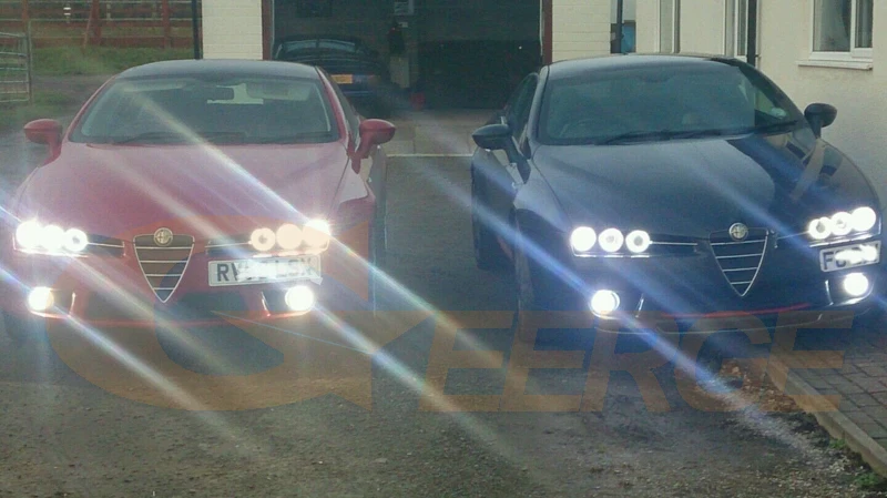 Отличный 8 шт. супер яркий светодиодный светильник Angel Eyes halo rings для Alfa Romeo 159 2005 2006
