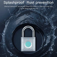 travel fingerprint padlock lock smart touch lock usb for locker gym suitcase