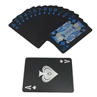 Высококачественные водонепроницаемые ПВХ пластиковые игральные карты покер классические трюки инструмент чисто черный магический покер игры настольная игра карты