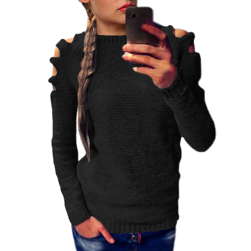 

Women Basic Knitted Turtleneck Sweater Female Solid Turtleneck Collar Pullovers Warm White