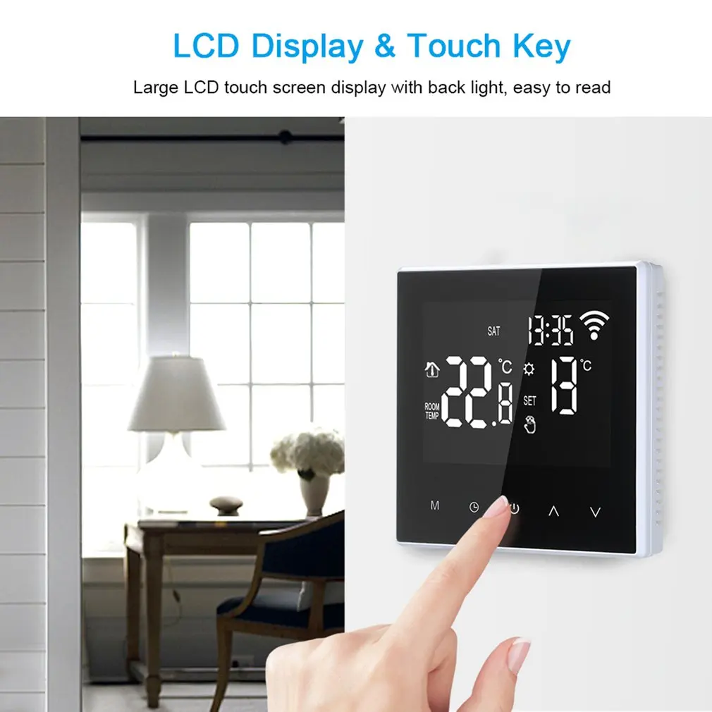 

Smart Thermostat Programmable Temperature Controller For Electric Underfloor Heating with LCD Screen Smart Life