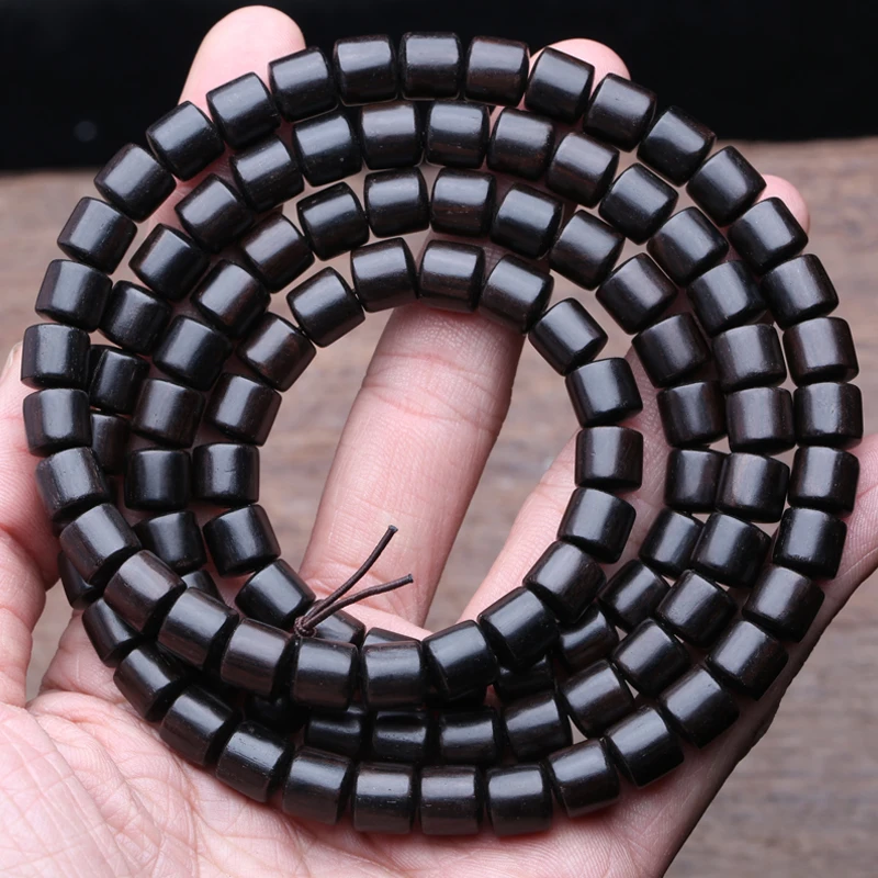 Природная эбеновая Тибетский буддистский молитвенный колеса шесть символов