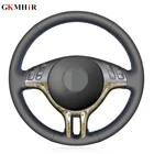 Черная искусственная кожа DIY ручной сшитый чехол рулевого колеса автомобиля для BMW 318i 325i 330ci E39 E46 X5 E53 Z3 E367 E368