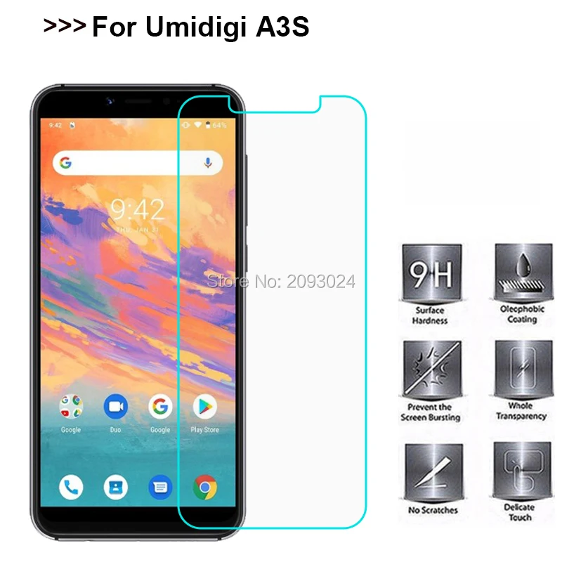 Защитное стекло закаленное для Umi A 3 Umidigi A3S 0 26 мм|Защитные стёкла и плёнки