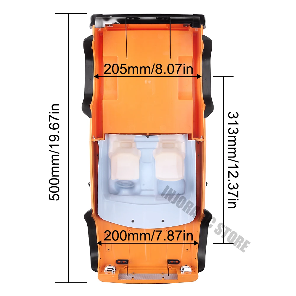 RC автомобиль жесткий пластик 313 мм Колесная база пикап Cherokee Корпус Комплект для 1/10 RC Рок Гусеничный осевой SCX10 и SCX10 II 90046 90047