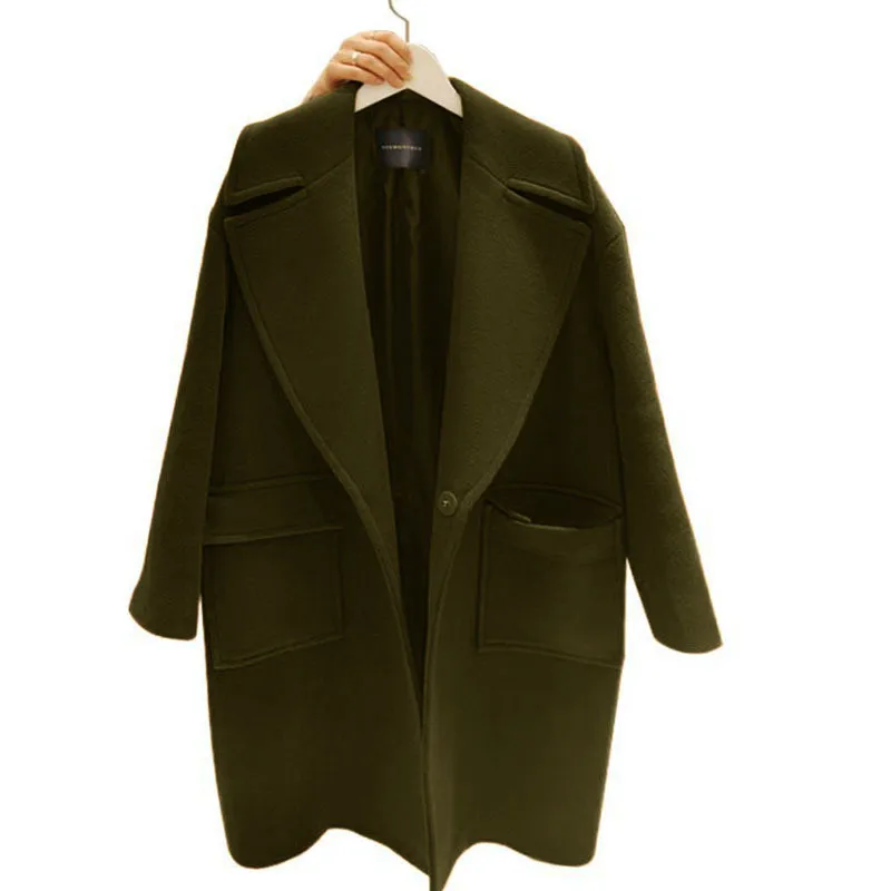 Шерстяное модное пальто для женщин размера плюс 6XL кашемировая зимняя куртка