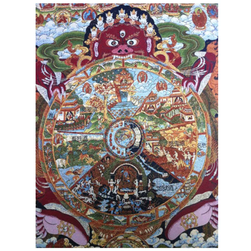 

Tara buddhas thangka of Tibet and Nepal, Cycle through the six worlds Silk embroidery home decorations Murals, hang a picture