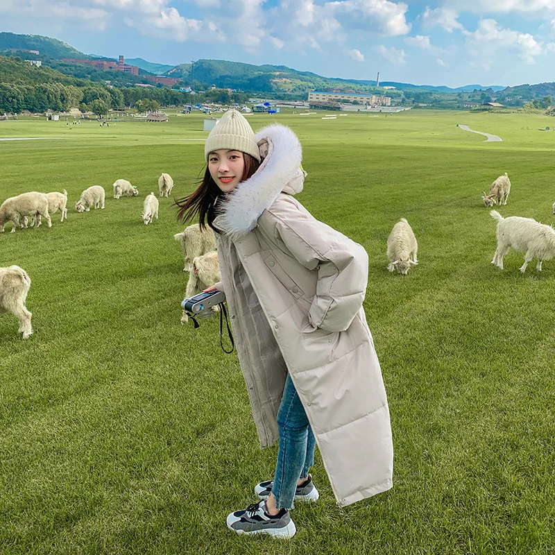 Women Coats and Jackets Winter  Woman Parkas Long Over-the-knee Thickened Winter 2021 New Korean Version of Loose Bread Clothes