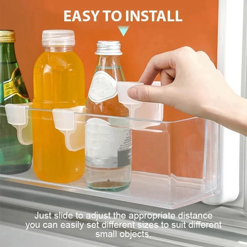 Refrigerator Organizer Kitchen Bottle Storage Divider Plywood Food Rack Compartment Sorting | Дом и сад