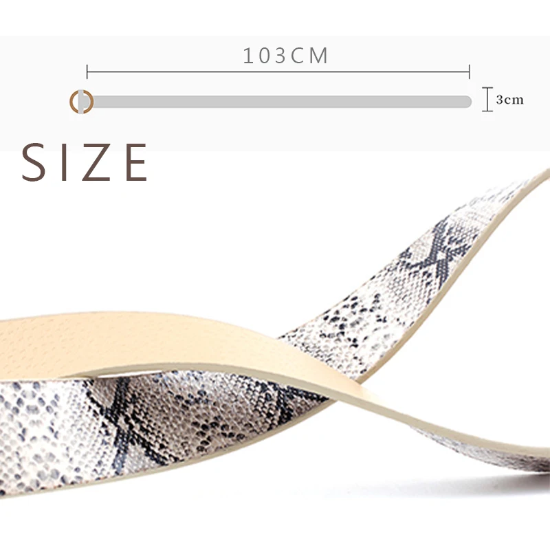 Печатные ленты из змеиной кожи для женщин золотой круглый ремень с пряжкой пояс