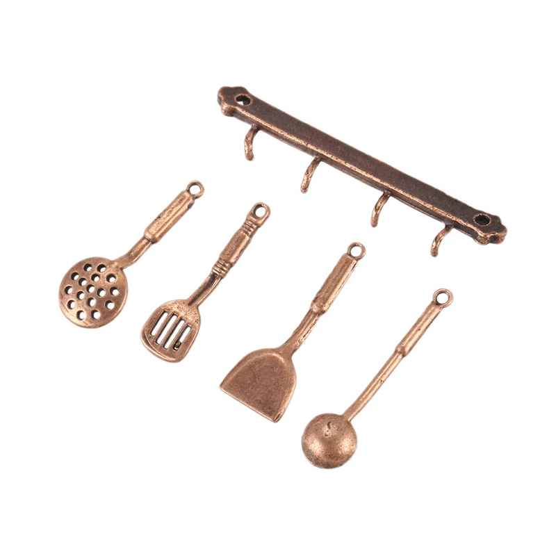 5 шт. 1:12 миниатюрный сплав кухонные принадлежности Кукольный дом аксессуары