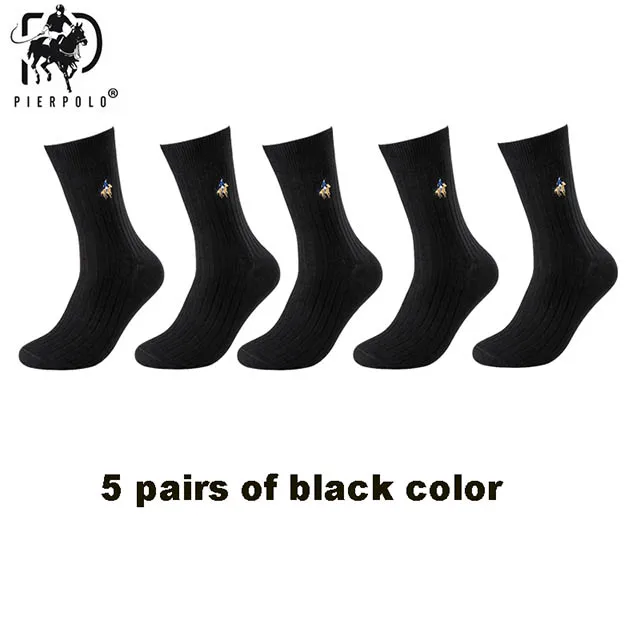 PIER POLO Cotton Sock Warm High Quality Men Dress Socks Calcetines Hombre Socks Business Winter Men gifts size39-44 sokken 5pair