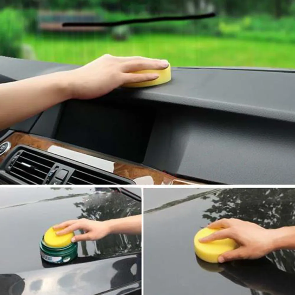 

Cleaning Cotton 12pcs Round Car Cleaning Wash Sponge Auto Waxing Sponge Polishing Pad 100*30mm For Cars Kitchens