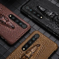 new luxury 3d dragon pattern genuine leather standing case for xiaomi 10 pro cases phone cover coque cases for redmi k30 k20 pro